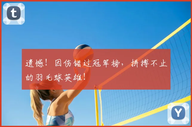 遗憾！因伤错过冠军榜，拼搏不止的羽毛球英雄！
